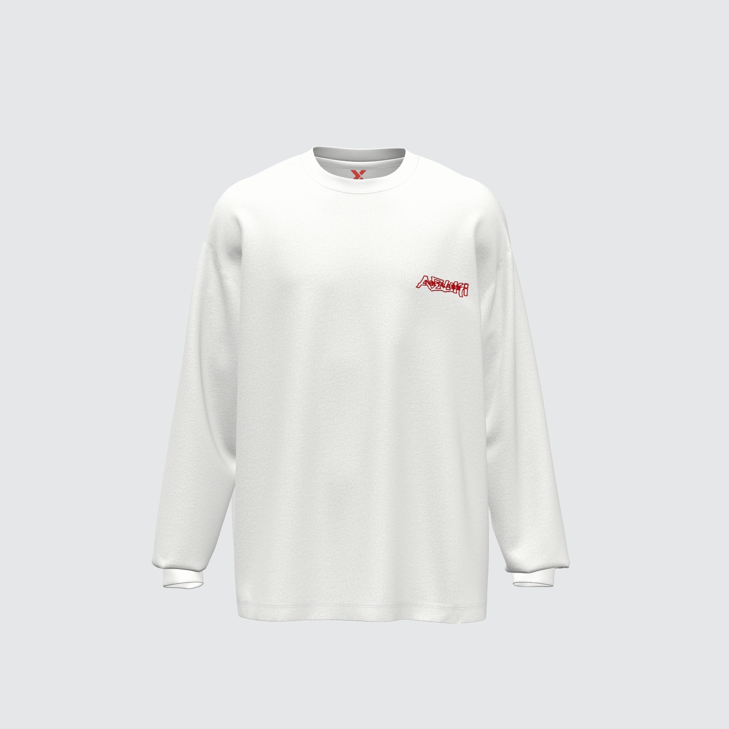 NXT AZUKI No.4589 White Long Sleeve T-Shirt