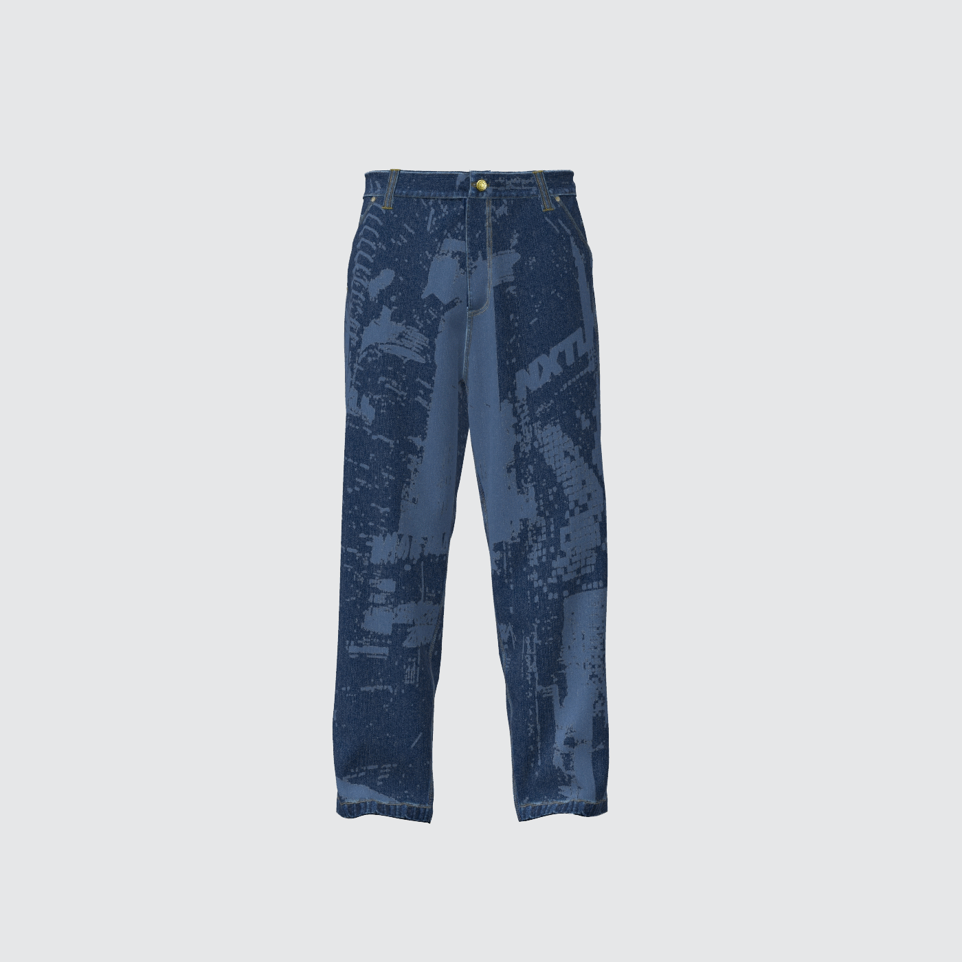 City Laser Print Jeans