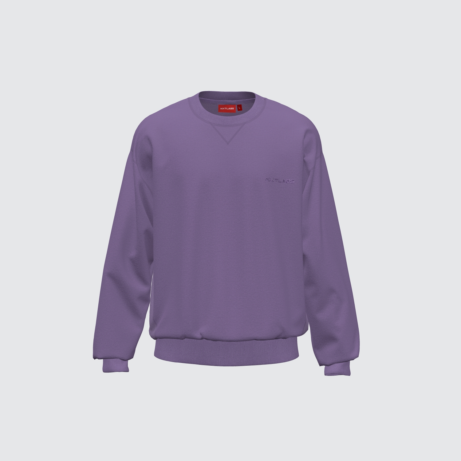 Embroidery Purple Logo Sweatshirt