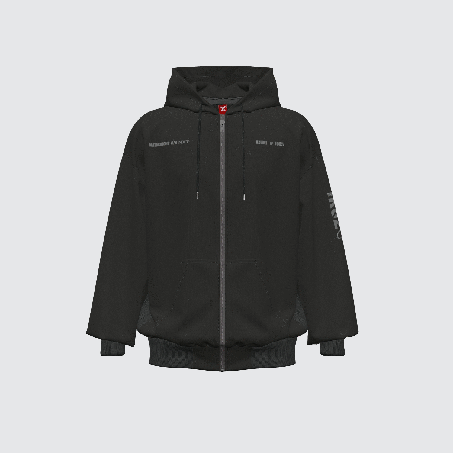 NXT AZUKI No.1055 Glow In The Dark Zip Hoodie