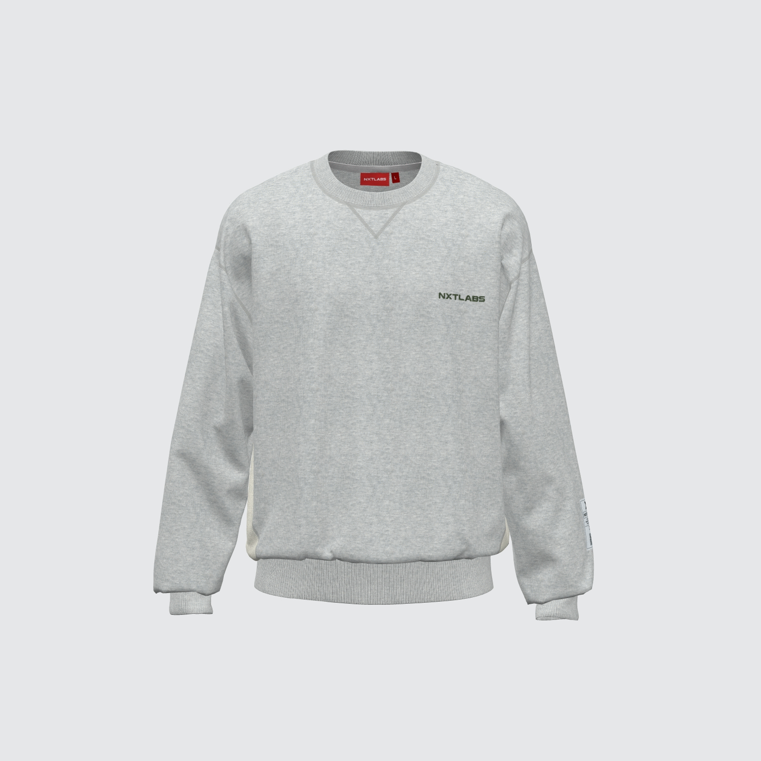 Embroidery Grey Logo Sweatshirt