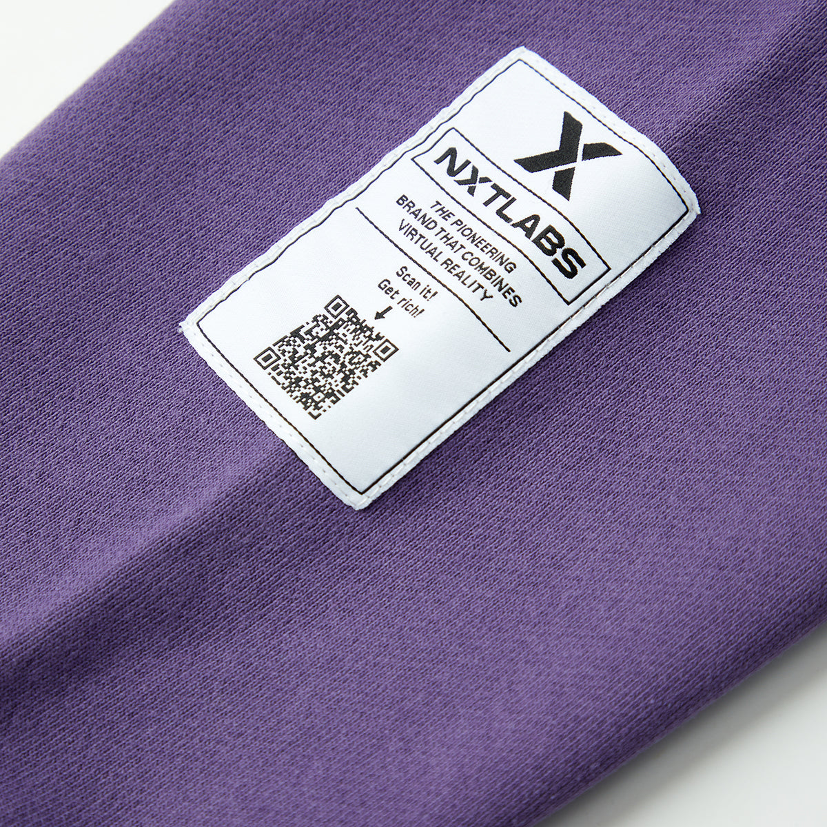 Embroidery Purple Logo Sweatshirt