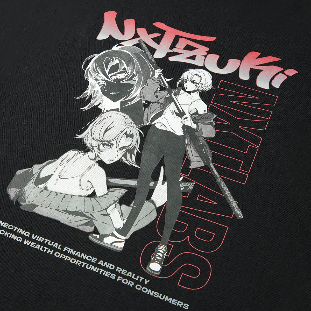 NXT AZUKI No.4589 Black Long Sleeve T-Shirt