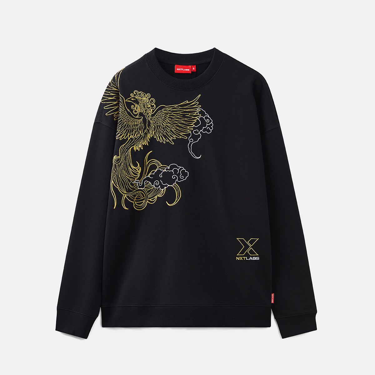 Vermilion Bird Metallic Embroidered Sweatshirt