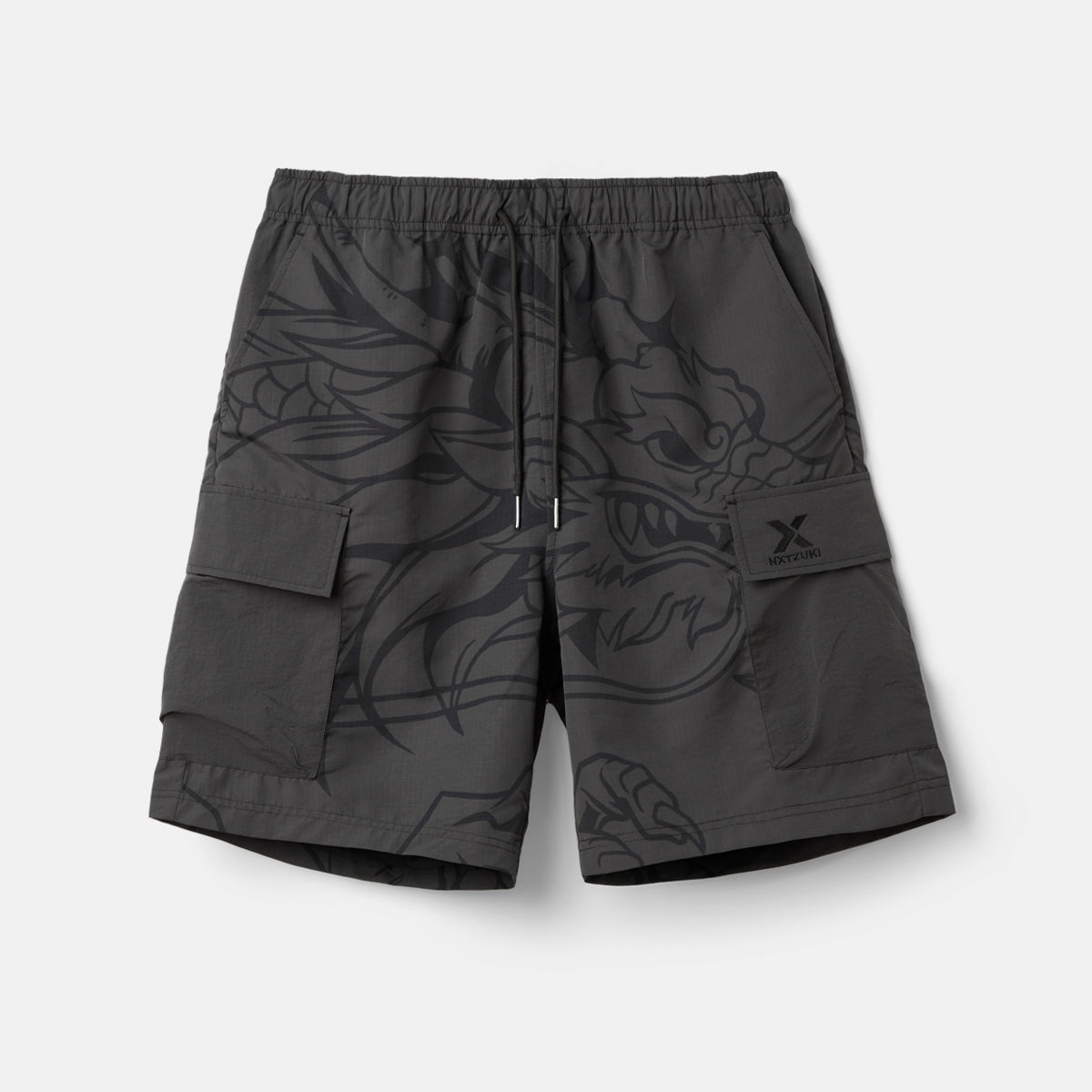 Dragon Printed Utility Shorts