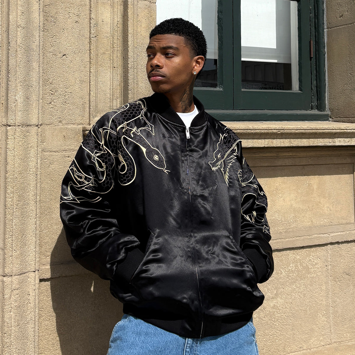 Year of The Snake Glow-In-Dark Bomber Jacket