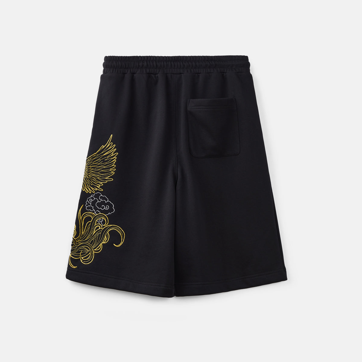 Vermilion Bird Metallic Embroidered Sweat Shorts