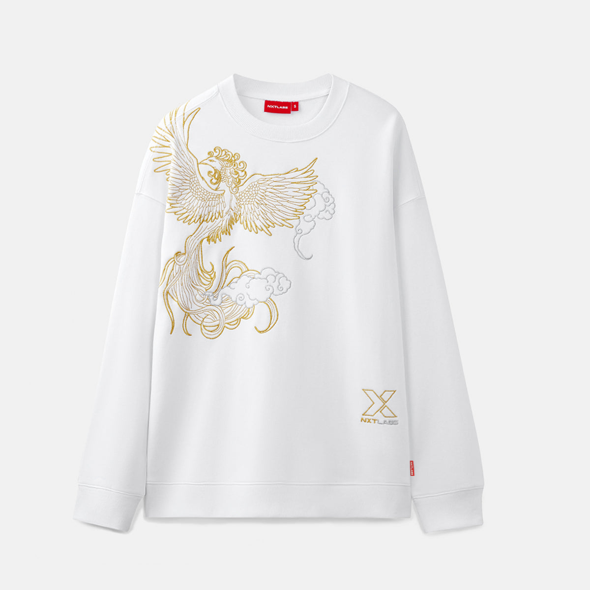 Vermilion Bird Metallic Embroidered Sweatshirt