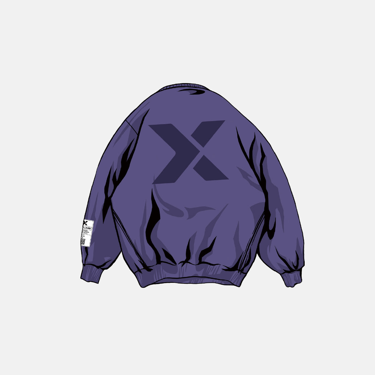 Embroidery Purple Logo Sweatshirt