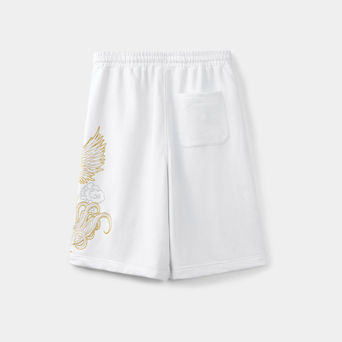 Vermilion Bird Metallic Embroidered Sweat Shorts
