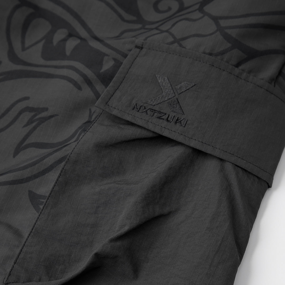 Dragon Printed Utility Shorts