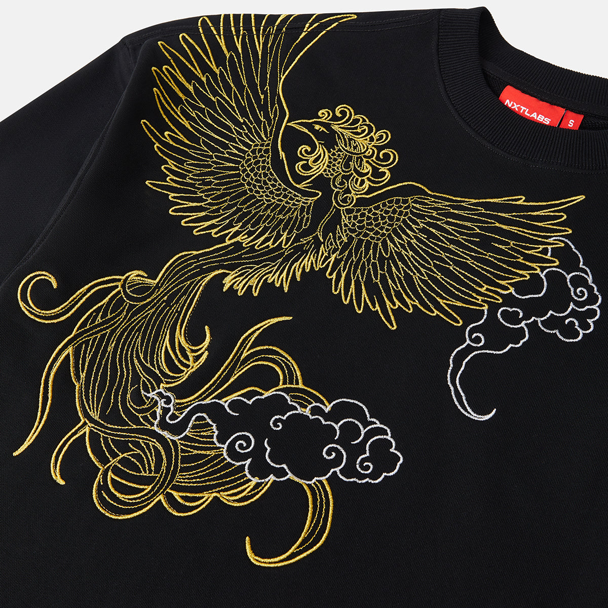 Vermilion Bird Metallic Embroidered Sweatshirt