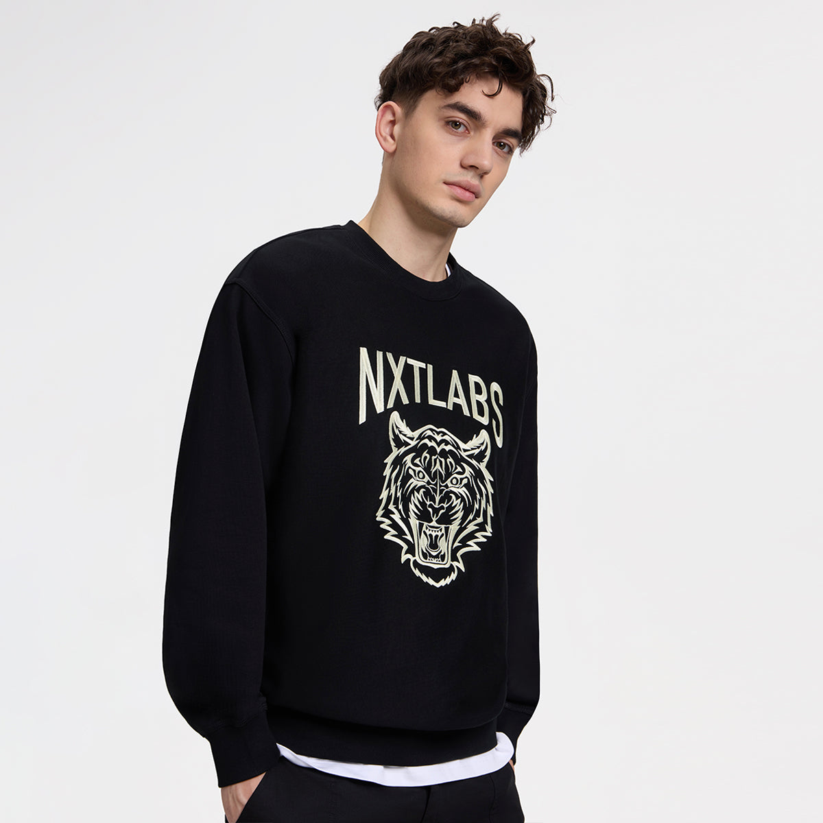 White Tiger Glow In The Dark Sweatshirt