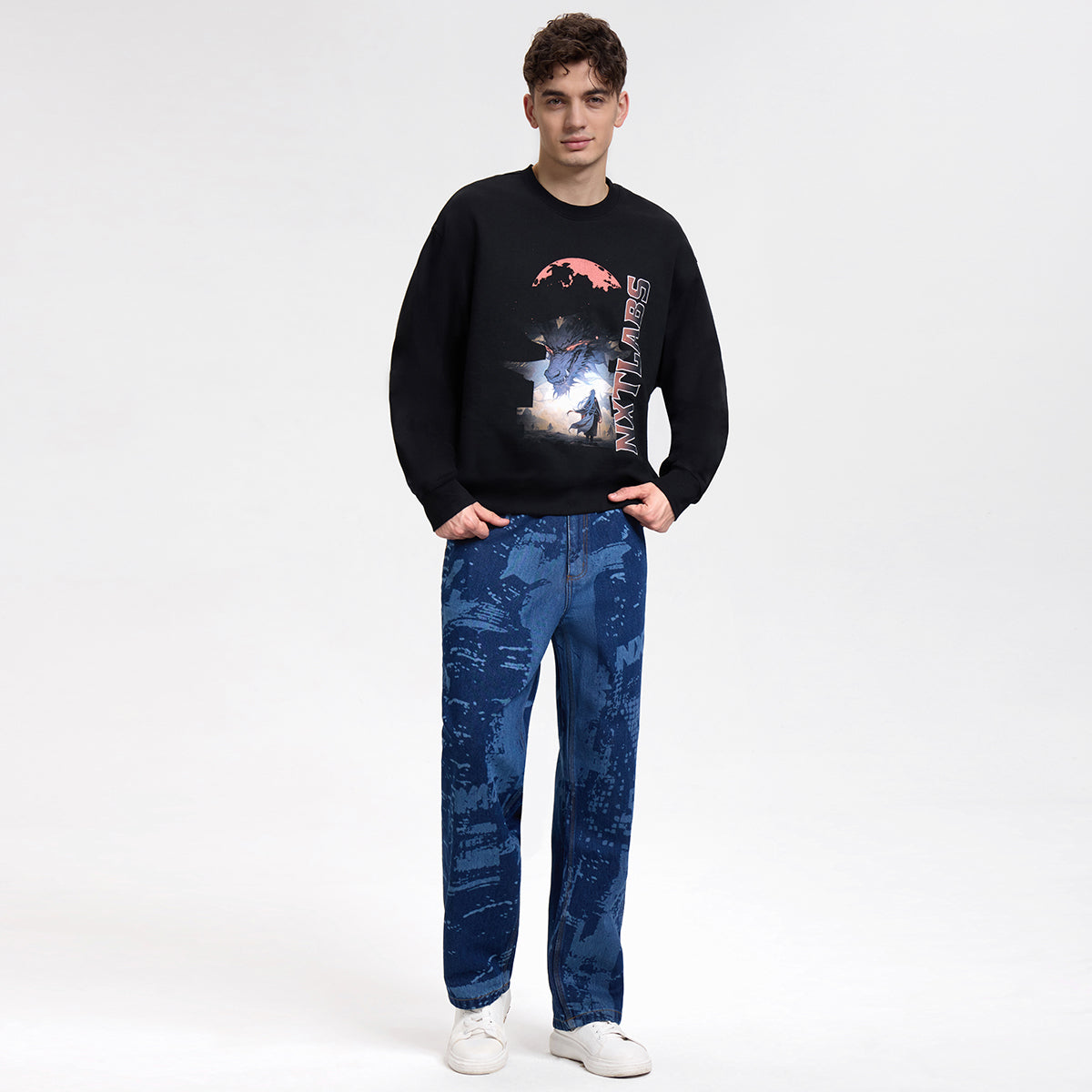 Digital Printing Glow In The Dark Sweatshirt