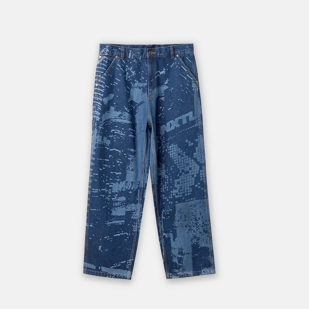 City Laser Print Jeans
