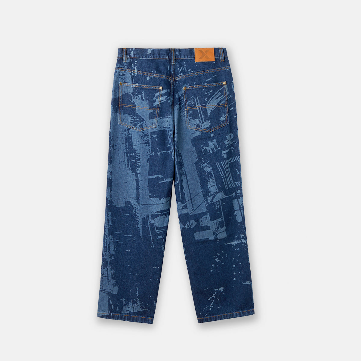 City Laser Print Jeans