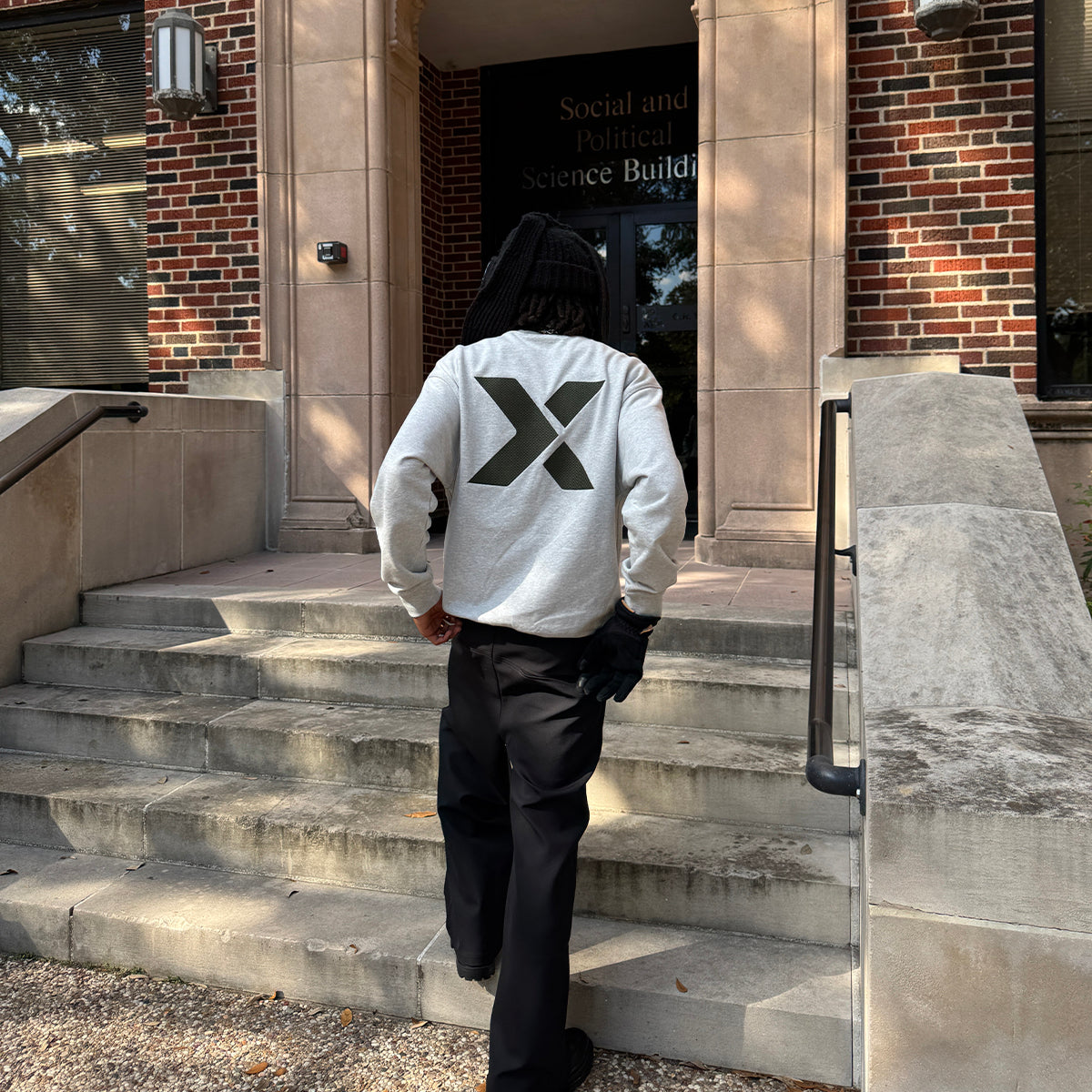 Embroidery Grey Logo Sweatshirt