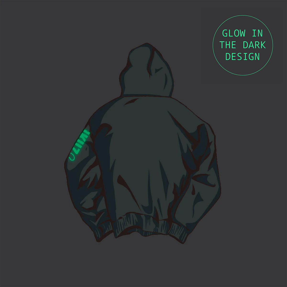 NXT AZUKI No.1055 Glow In The Dark Zip Hoodie