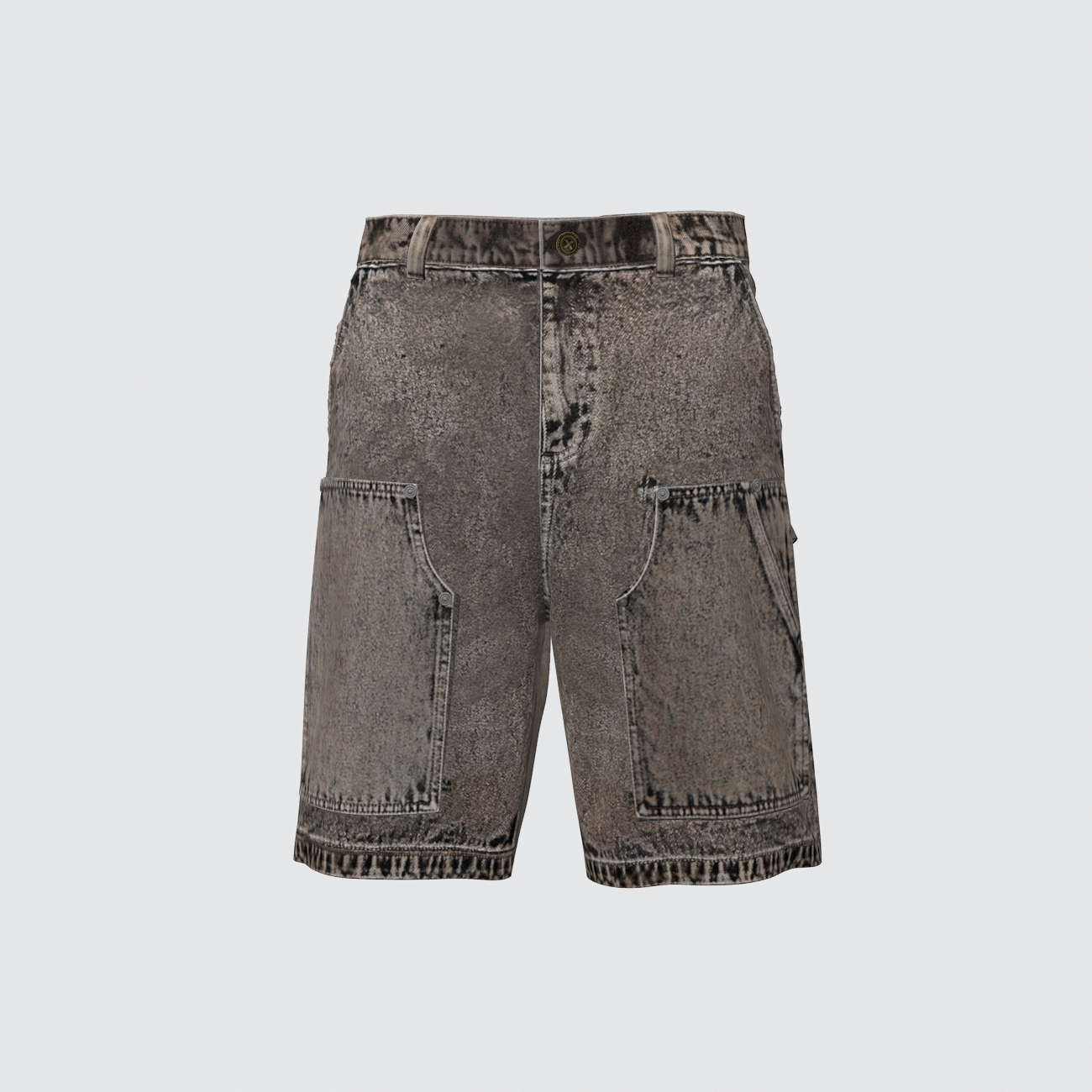 Washed Workwear Denim Shorts