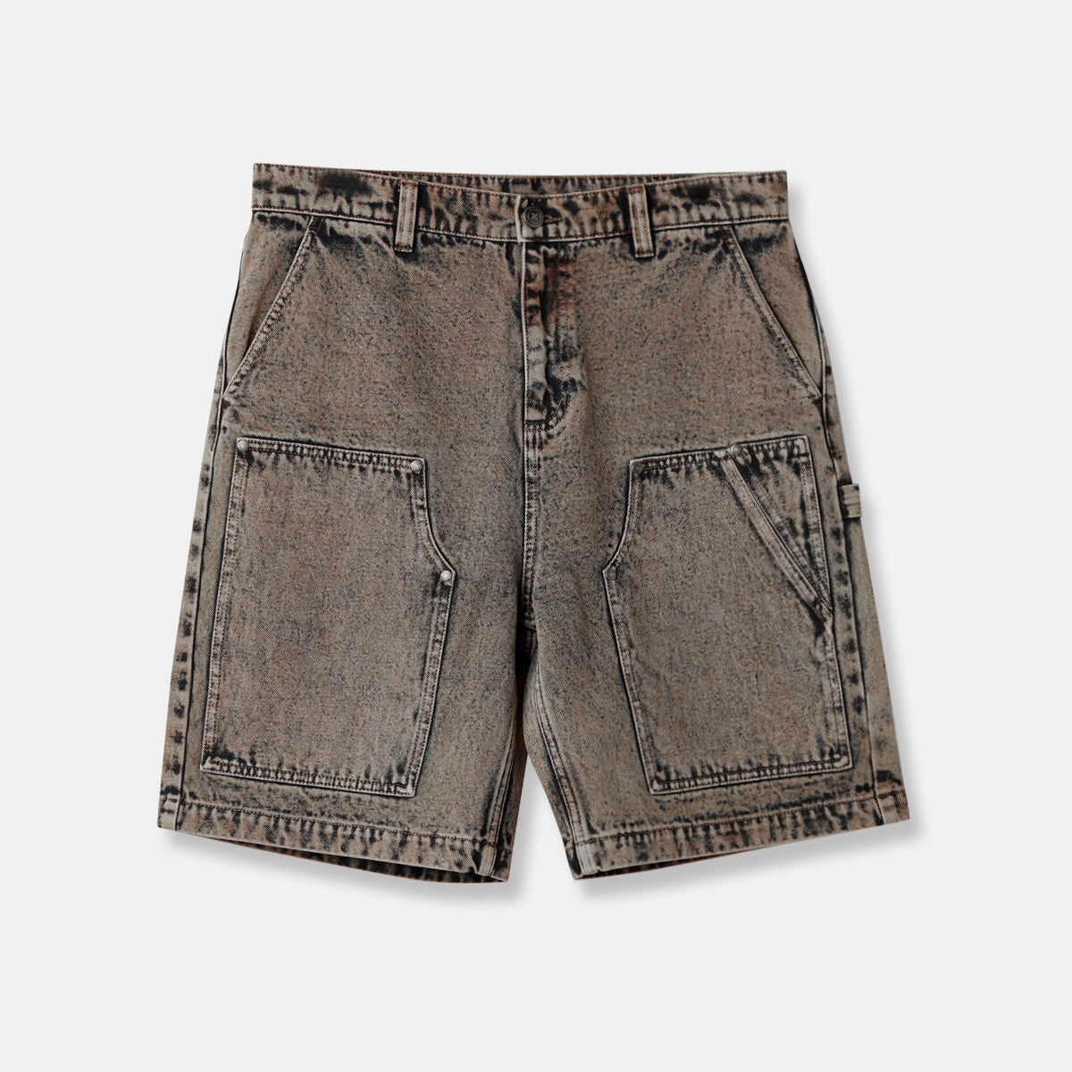 Washed Workwear Denim Shorts