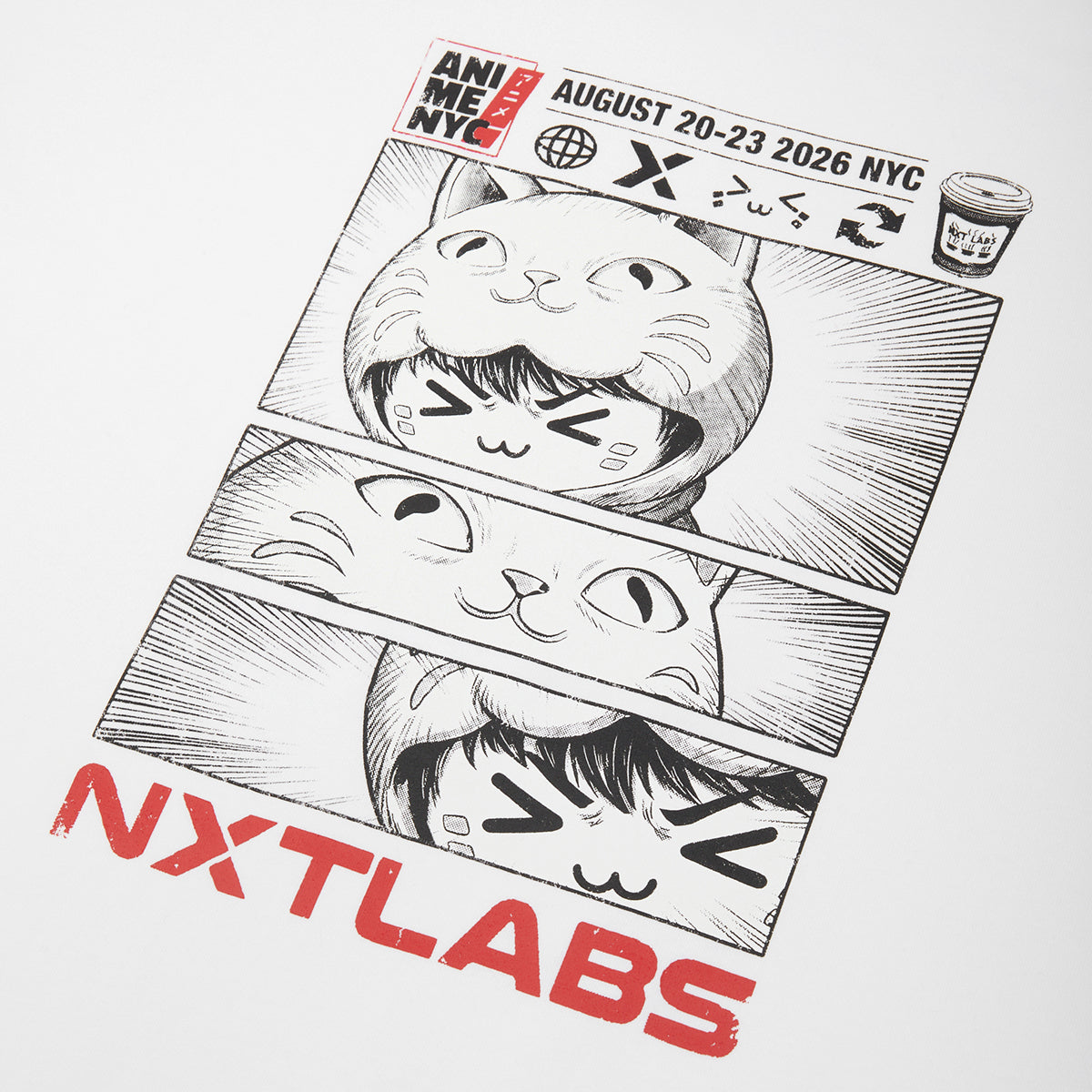 NXTLABS x Anime NYC Glow Comic Strip Tee