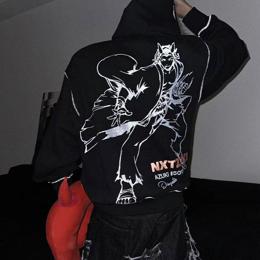 NXT AZUKI Dingaling No.5010 Reflective Print Hoodie