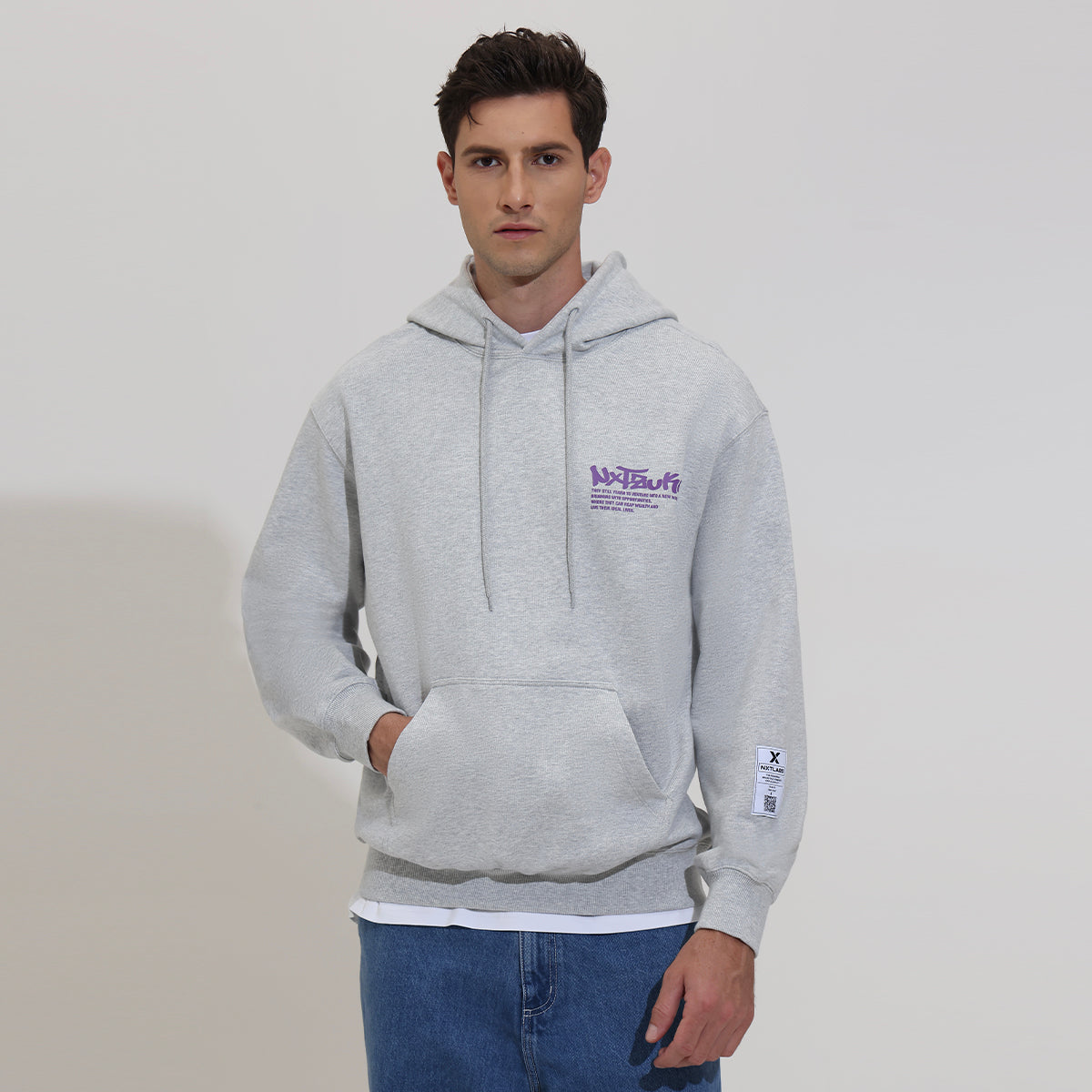 NXT AZUKI No.4589 Grey Hoodie