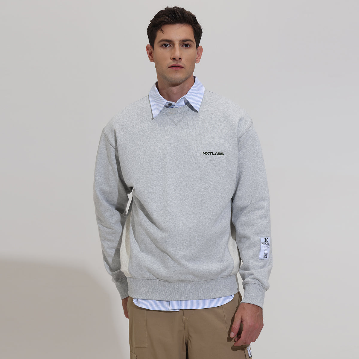 NXT Embroidery Grey Logo Sweatshirt