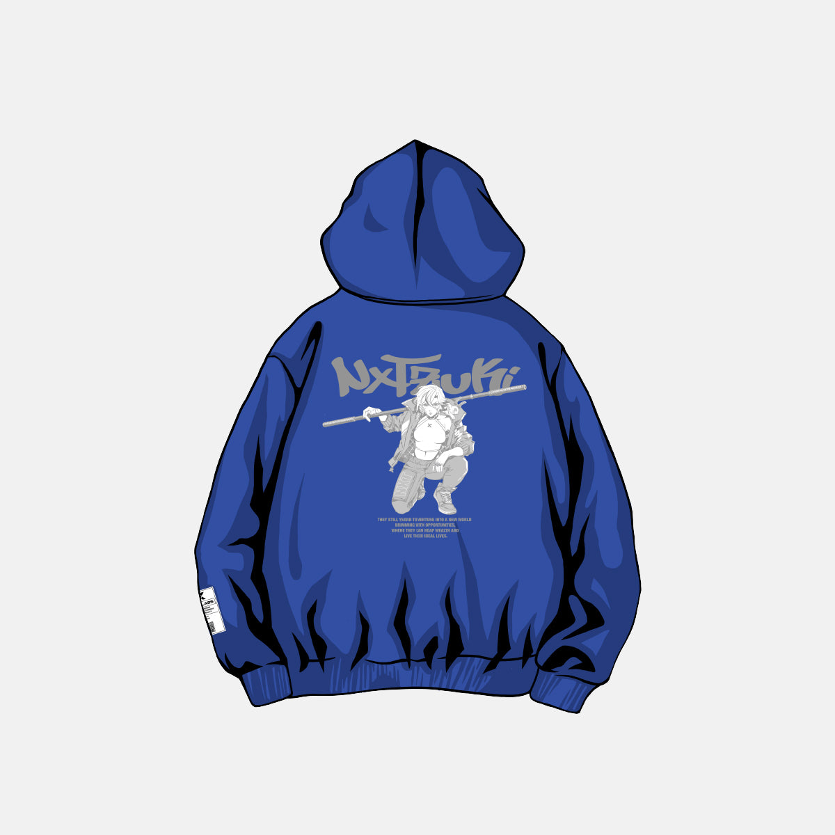 NXT AZUKI No.4589 Blue Hoodie